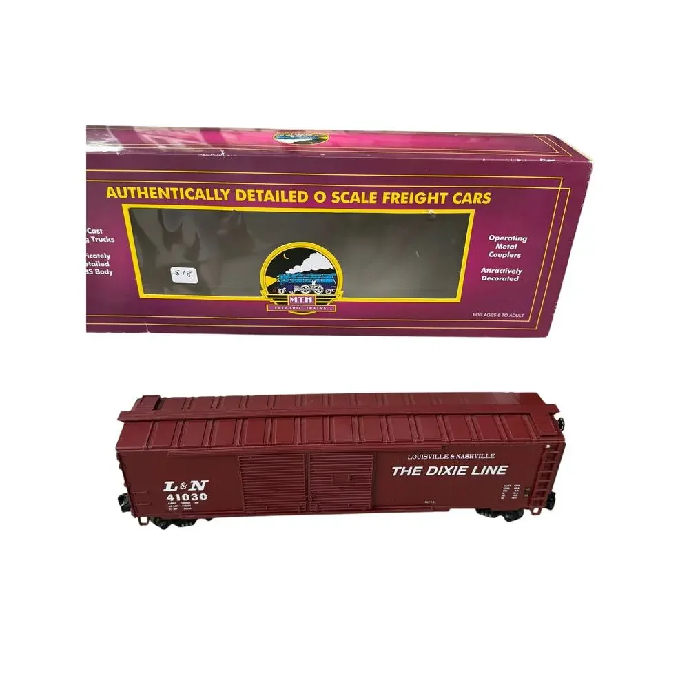 Title: MTH O Scale Louisville & Nashville 50’ Double Door Box Car #41030